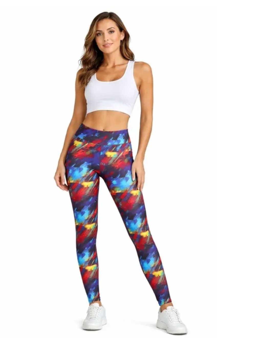 EUC – Athleta – Colorburst Sonar Tight – Rainbow Multicolor – M